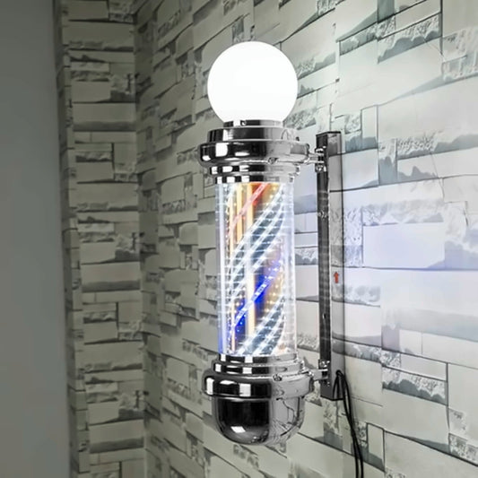 Barber Pole Light With safety cover and switch - MV hair and beauty