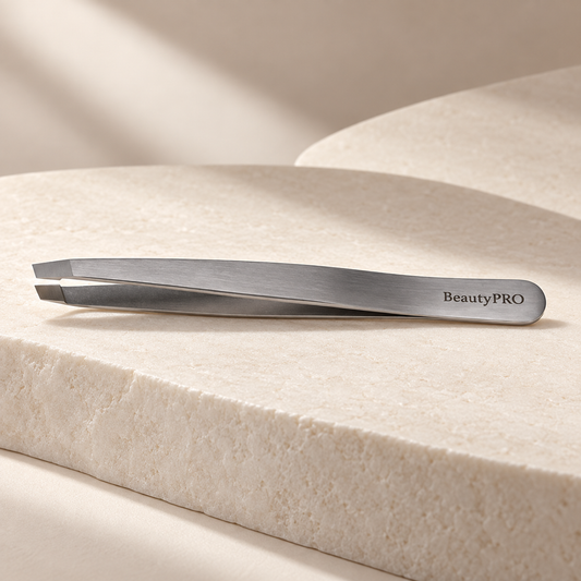 Precision Pro Slant Tweezers - Flawless Hair Removal Tool — studio product photograph