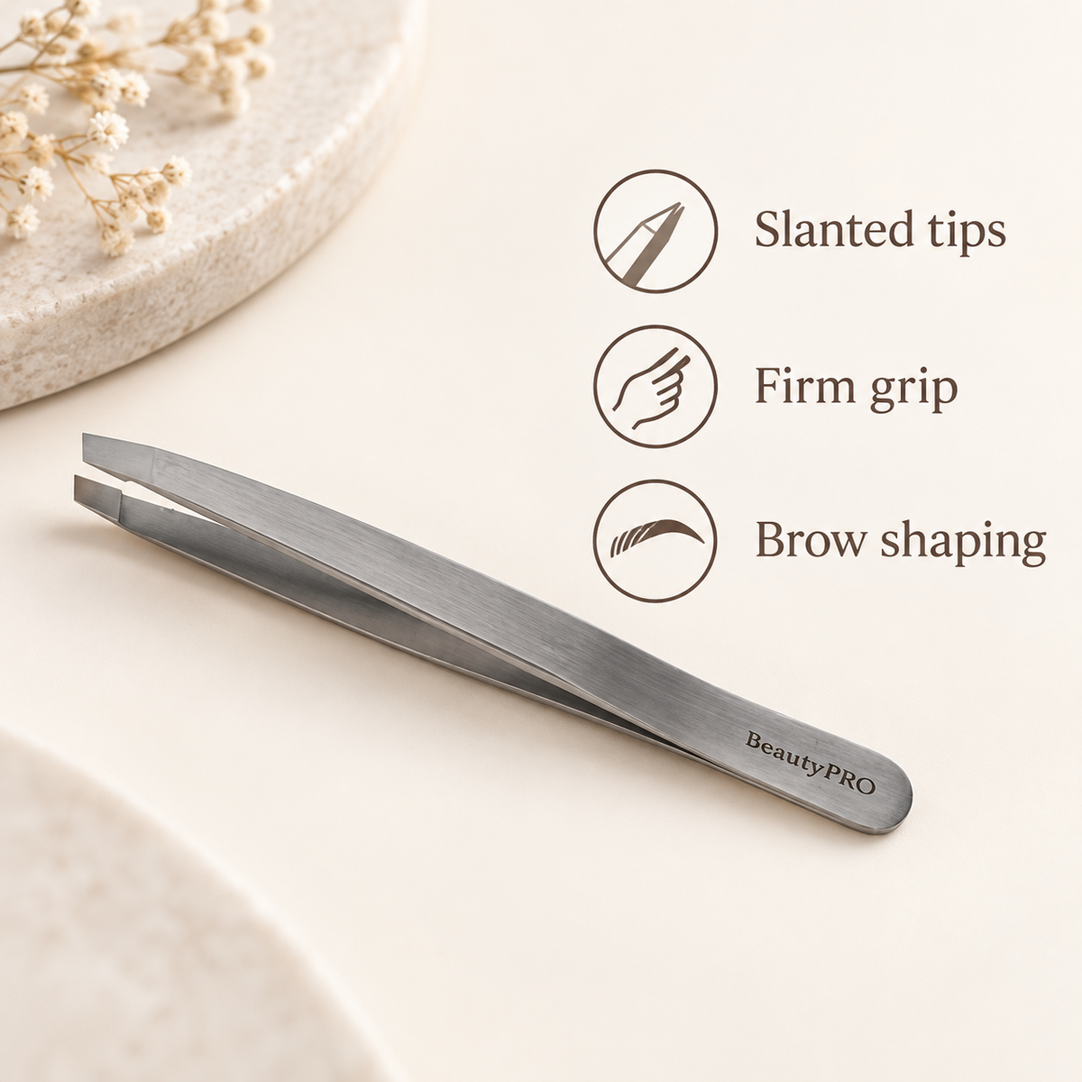 Precision Pro Slant Tweezers - Flawless Hair Removal Tool — product benefits