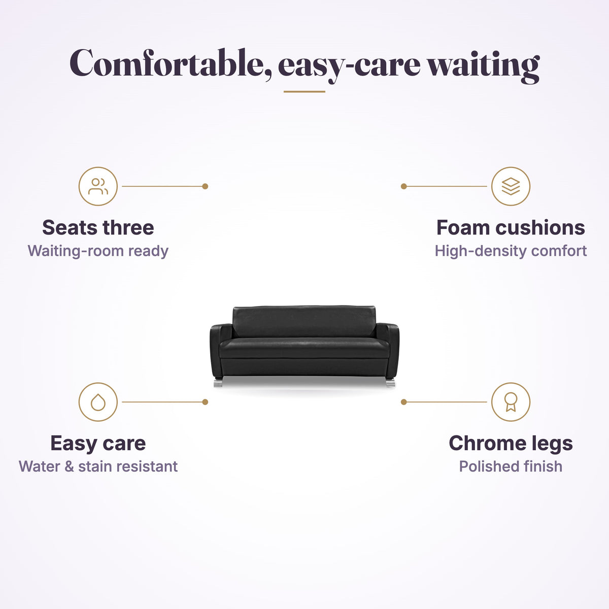 Bloc Three-Seat Waiting Lounge W15, view 4