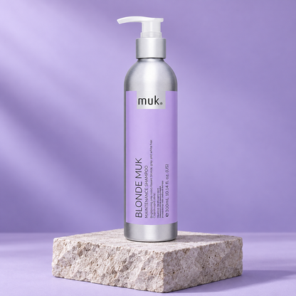 Blonde muk Maintenance Shampoo 300ml — studio product photograph