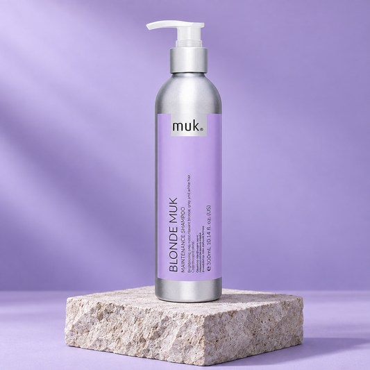 Blonde muk Maintenance Shampoo 300ml — studio product photograph