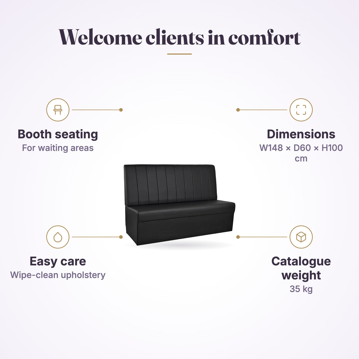 Booth Waiting Lounge WS-06, 1.48m