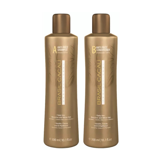 Brasil Cacau Anti Frizz Shampoo & Conditioner 300ml Pack