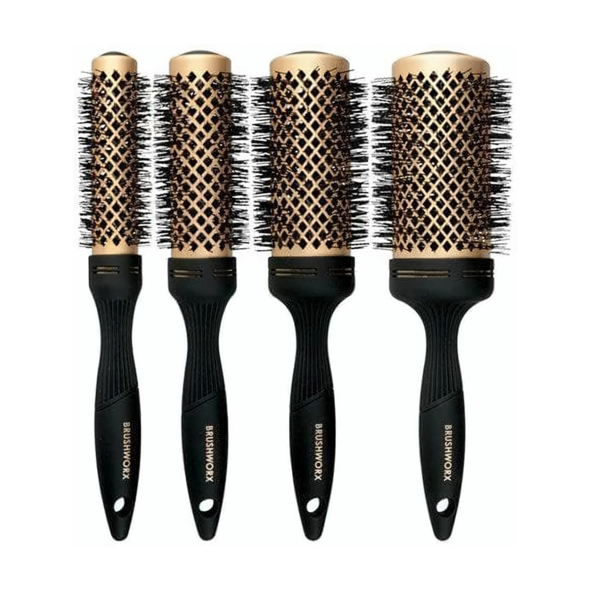 Brushworx Gold Ceramic Hot Tube Round Brush