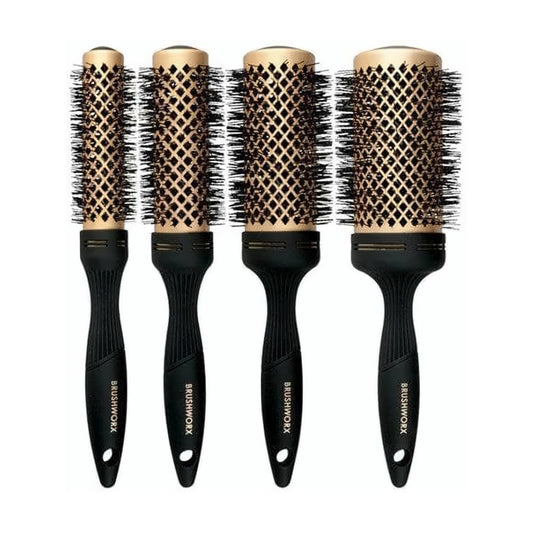Brushworx Gold Ceramic Hot Tube Round Brush