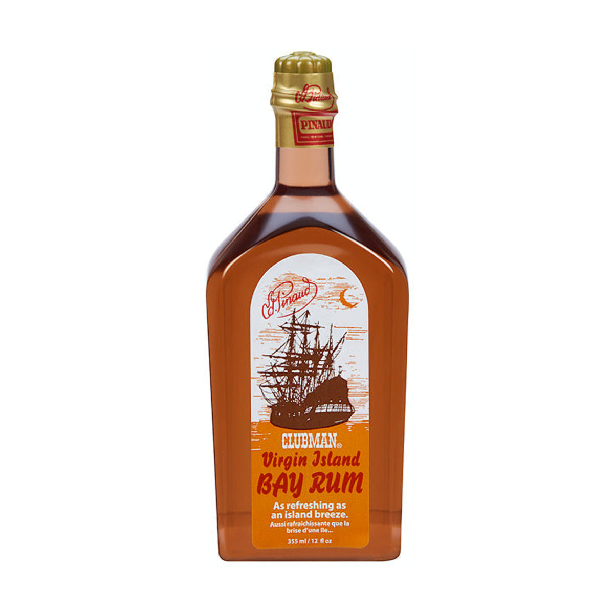 Clubman Pinaud after shave splash 355ml bottle with Virgin Island Bay Rum label