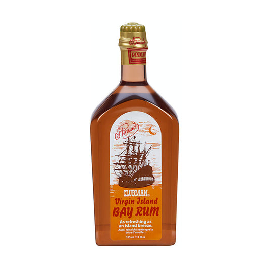 Clubman Pinaud after shave splash 355ml bottle with Virgin Island Bay Rum label