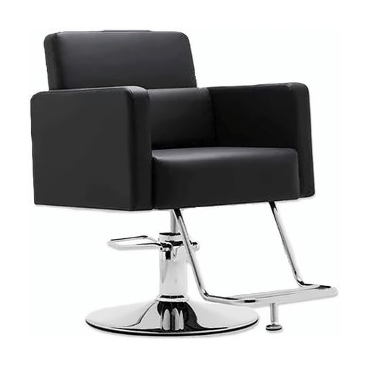 Cutting Chair With Back Cushion Black - MV hair and beauty
