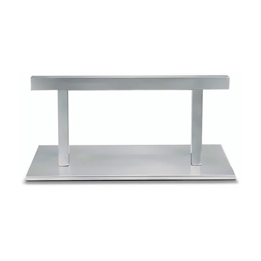 Dan Salon Footrest, chrome footrest bar on a flat steel base