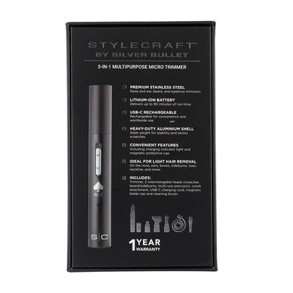 StyleCraft by Silver Bullet Ace 3-in-1 Micro Hair Trimmer — product detail 4