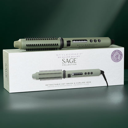 StyleCraft by Silver Bullet Sage Retractable Hot Brush & Curling Iron 32mm — product detail 1