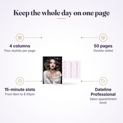 Dateline Professional 4 Column Appointment Book