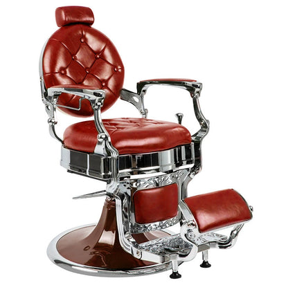 Lusso Barber Chair Red & Chrome — photo 1