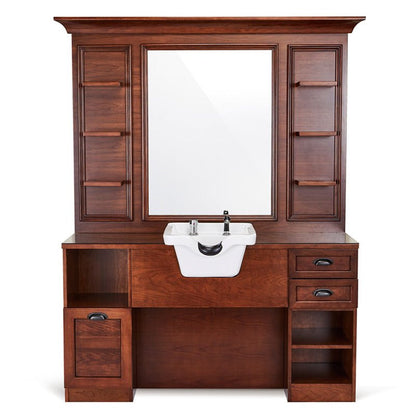 Jules Work Station with Basin - Brown — photo 1
