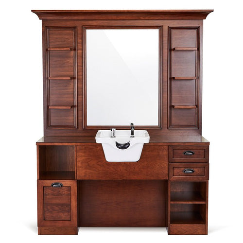 Jules Work Station with Basin - Brown — photo 1