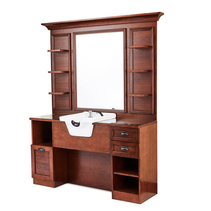 Jules Work Station with Basin - Brown — photo 2