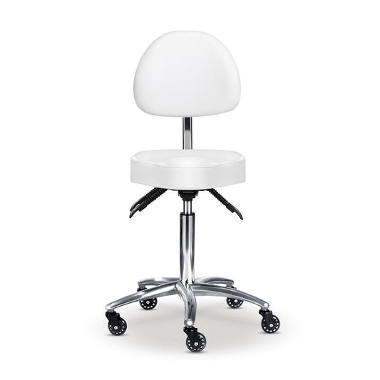 Edd Stool with Back Rest White — photo 1