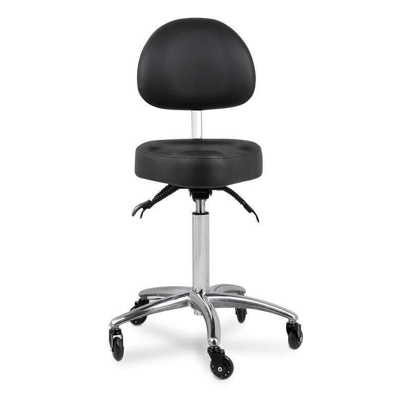 Edd Stool with Back Rest Black — photo 1