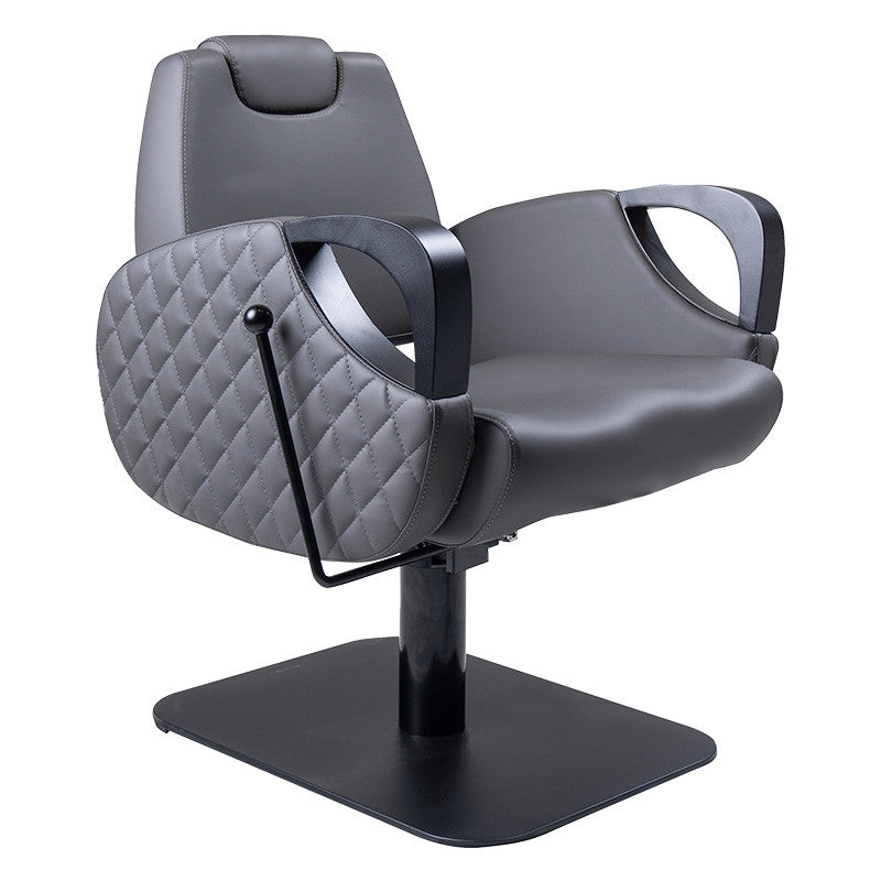 Leia Quilted Grey Salon Chair with Recline — photo 1