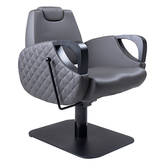 Leia Quilted Grey Salon Chair with Recline — photo 1