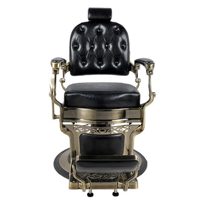 Broad Barber Chair Black Brushed Brass Frame — photo 2