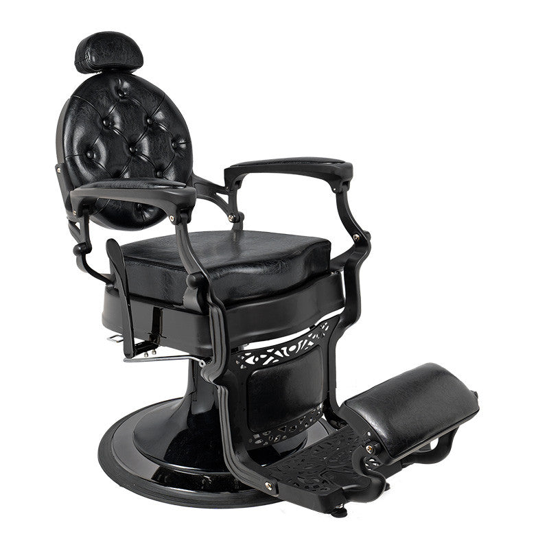 Rafah Barber Chair Black with Matte Black Frame — photo 1