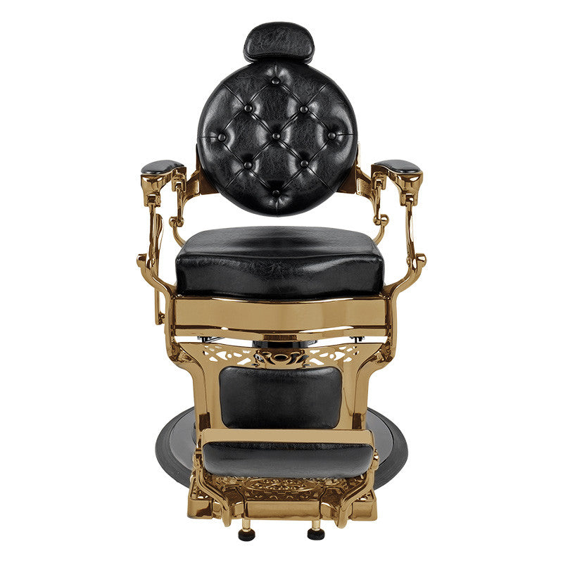 Rafah Barber Chair Black with Gold Frame — photo 2