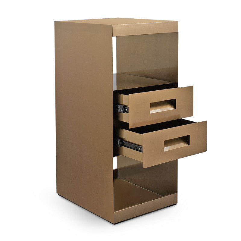 Moore Stainless Steel Cabinet Side Table - Brushed Copper — photo 2
