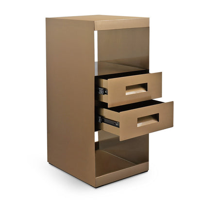 Moore Stainless Steel Cabinet Side Table - Brushed Copper — photo 2