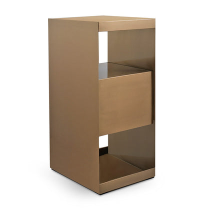 Moore Stainless Steel Cabinet Side Table - Brushed Copper — photo 3