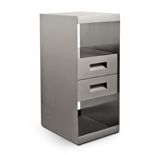 Moore Stainless Steel Cabinet Side Table - Chrome — photo 1