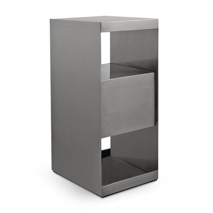 Moore Stainless Steel Cabinet Side Table - Chrome — photo 3