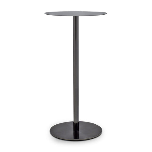 Indus Stainless Steel Tall Side Table - Gun Metal — photo 1
