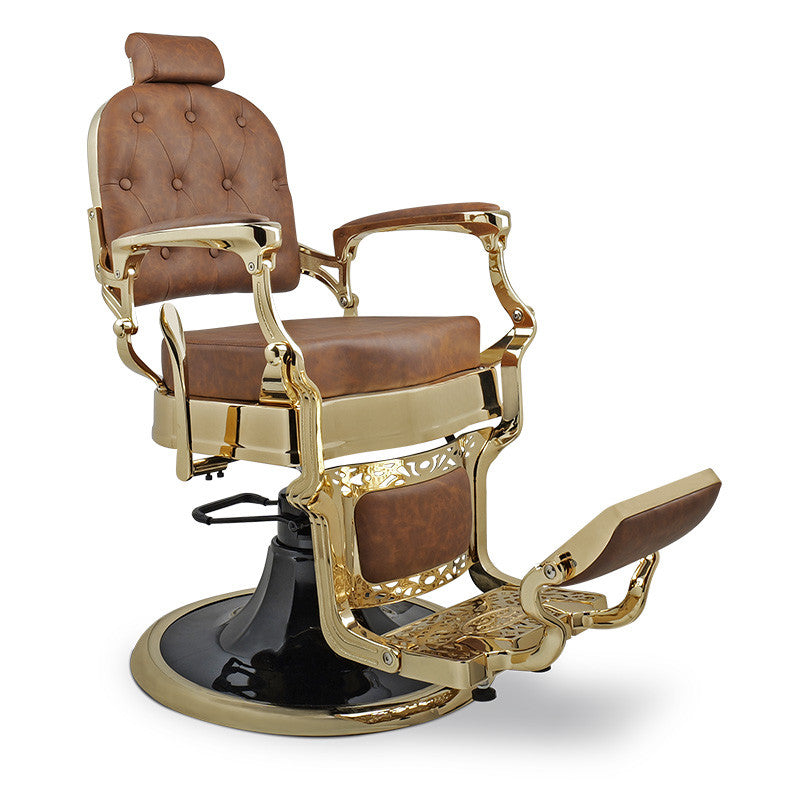 Broad Barber Chair Gold Frame - Tan 035 — photo 1