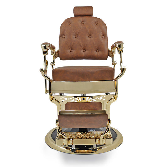 Broad Barber Chair Gold Frame - Tan 035 — photo 2