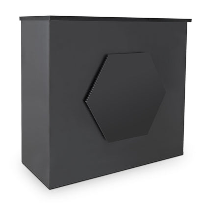 Hex Reception Desk Black — photo 1