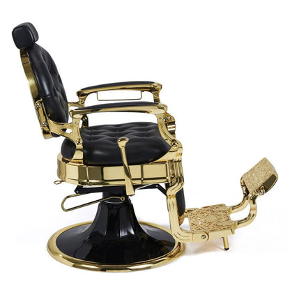 Lusso Barber Chair Black & Chrome Gold — photo 2