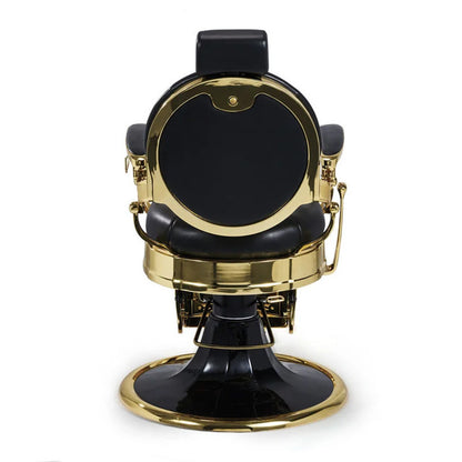 Lusso Barber Chair Black & Chrome Gold — photo 4