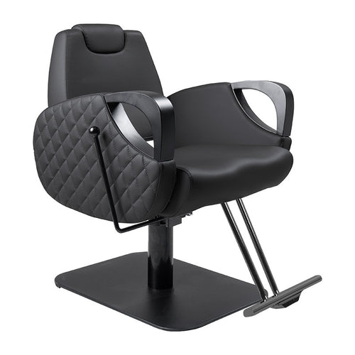 Leia Quilted Black Salon Chair with Recline — photo 1