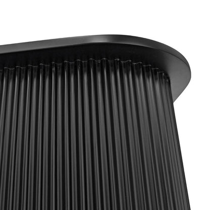 Lux Fluted Reception Desk Black Color with Gold Base D08 - 90CM — photo 6