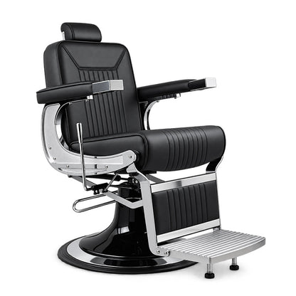 Layth Barber Chair Chrome Frame - Black A702 — photo 1