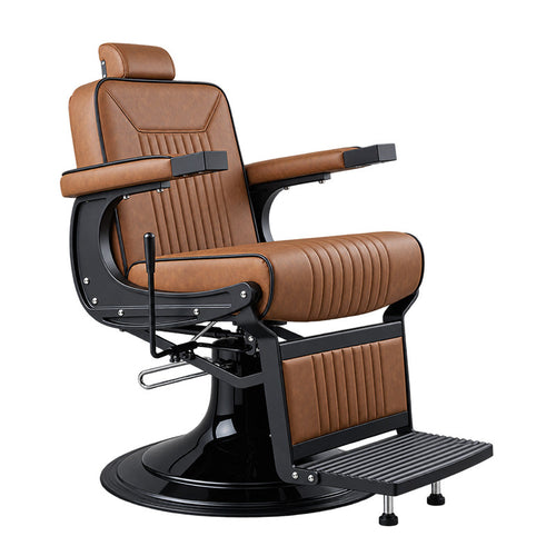 Layth Barber Chair Black Frame - Tan A703 — photo 1