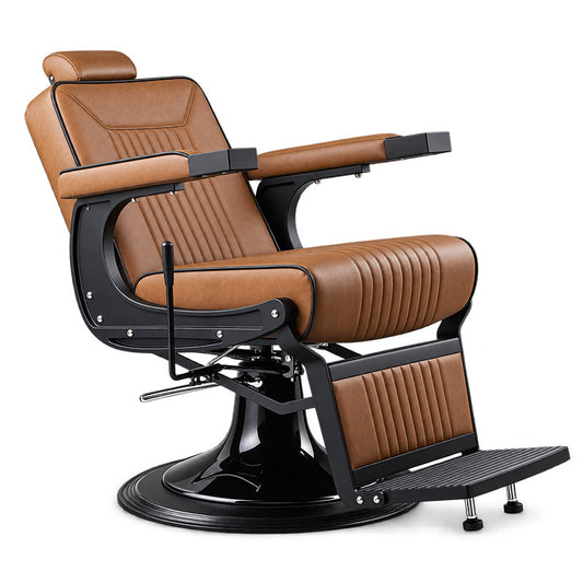 Layth Barber Chair Black Frame - Tan A703 — photo 2