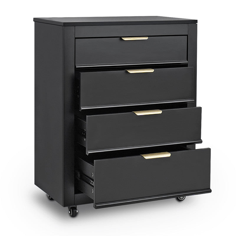 4 Drawer Black Trolley with Gold Handles - D14 — photo 2