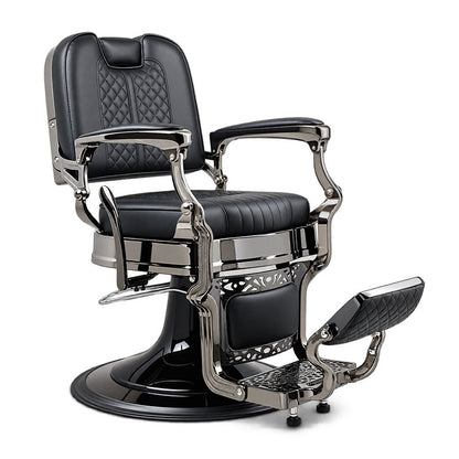Bison 2.0 Barber Chair Dark Chrome Frame- Black A710 — photo 1