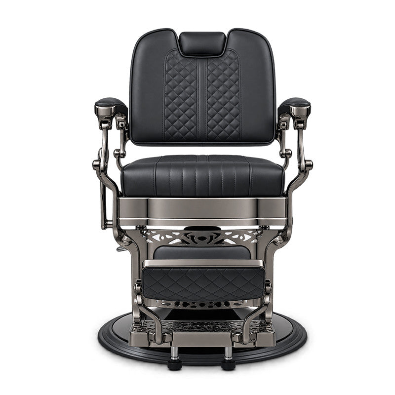 Bison 2.0 Barber Chair Dark Chrome Frame- Black A710 — photo 2