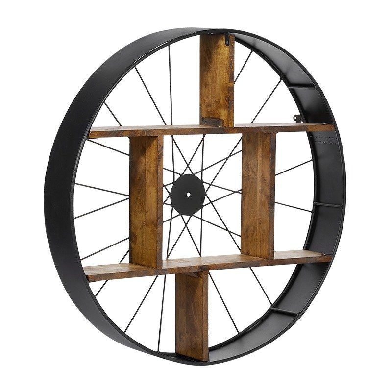 Sorrento Round Wheel Display w/ Wooden Shelf — photo 1