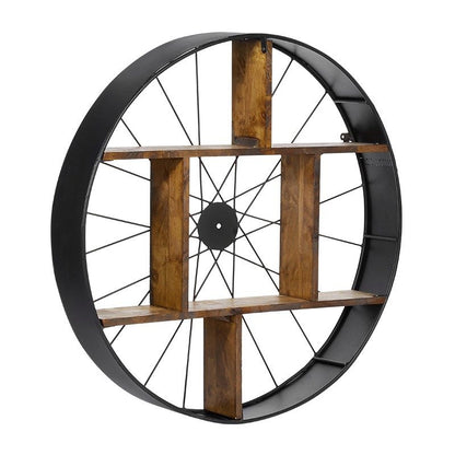 Sorrento Round Wheel Display w/ Wooden Shelf — photo 1