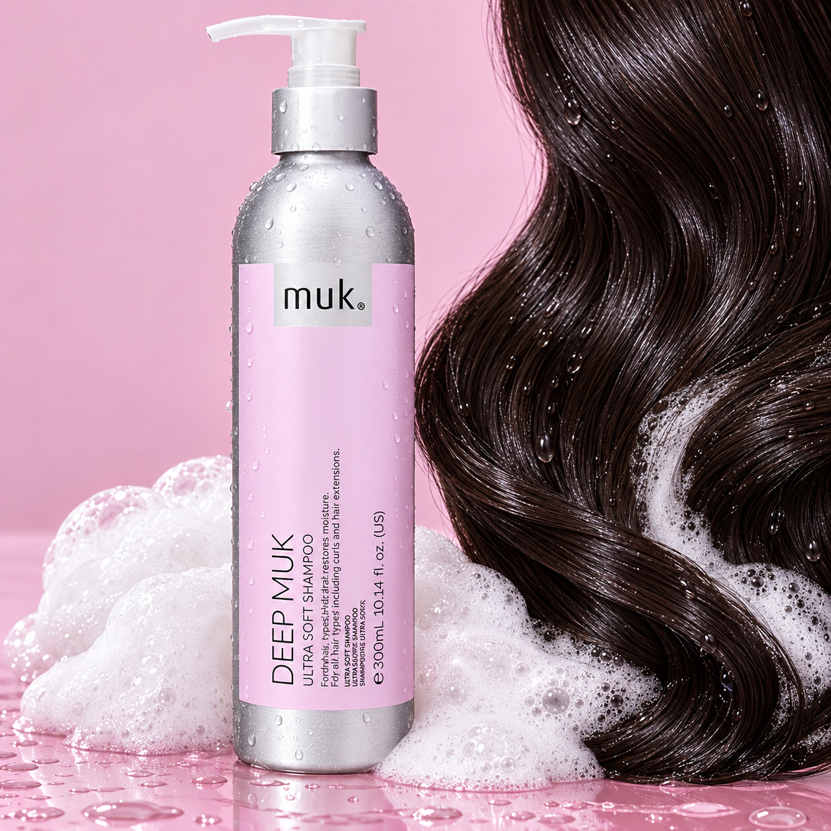 Deep muk Ultra Soft Shampoo 300ml — product and texture detail